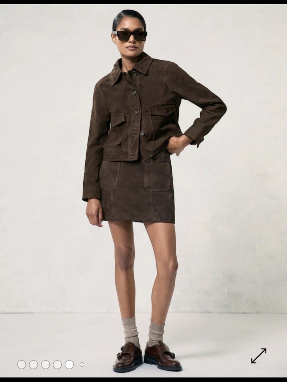 Reiss Suede Trucker Jacket Hanson Suede 6 $650 - Picture 5 of 9